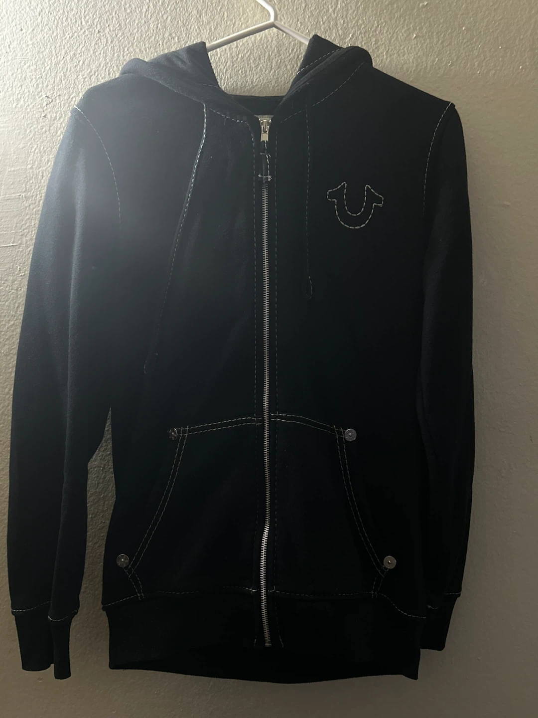 True Religion Zip-Up Hoodie Black XS