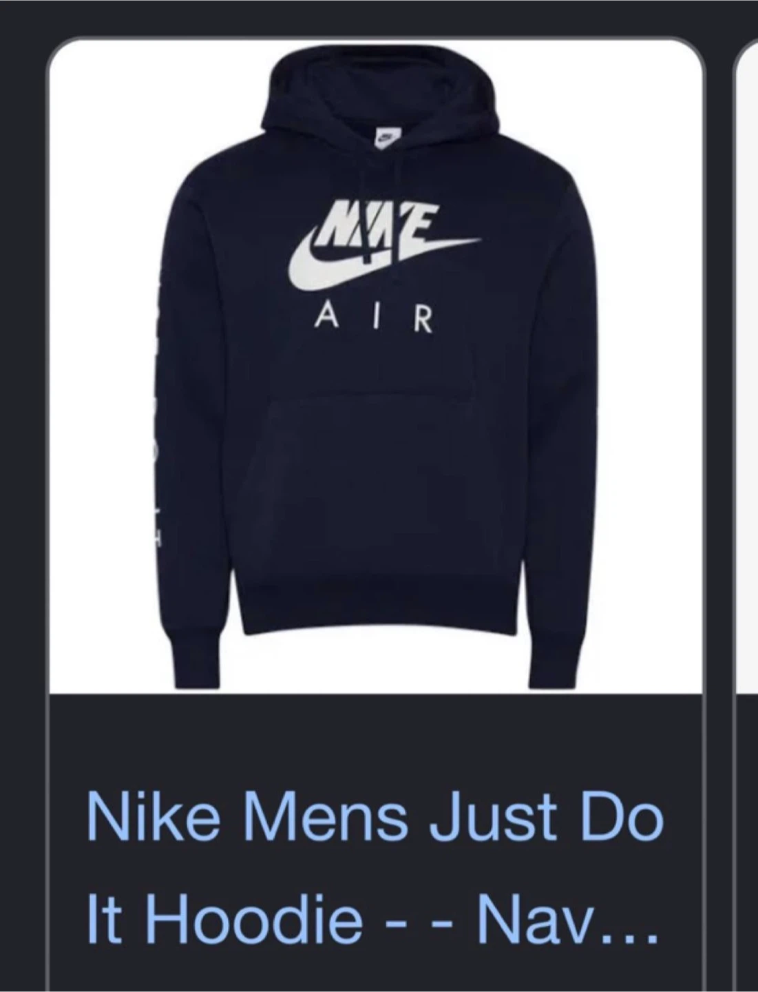 Nike Air Just Do It Hoodie Navy