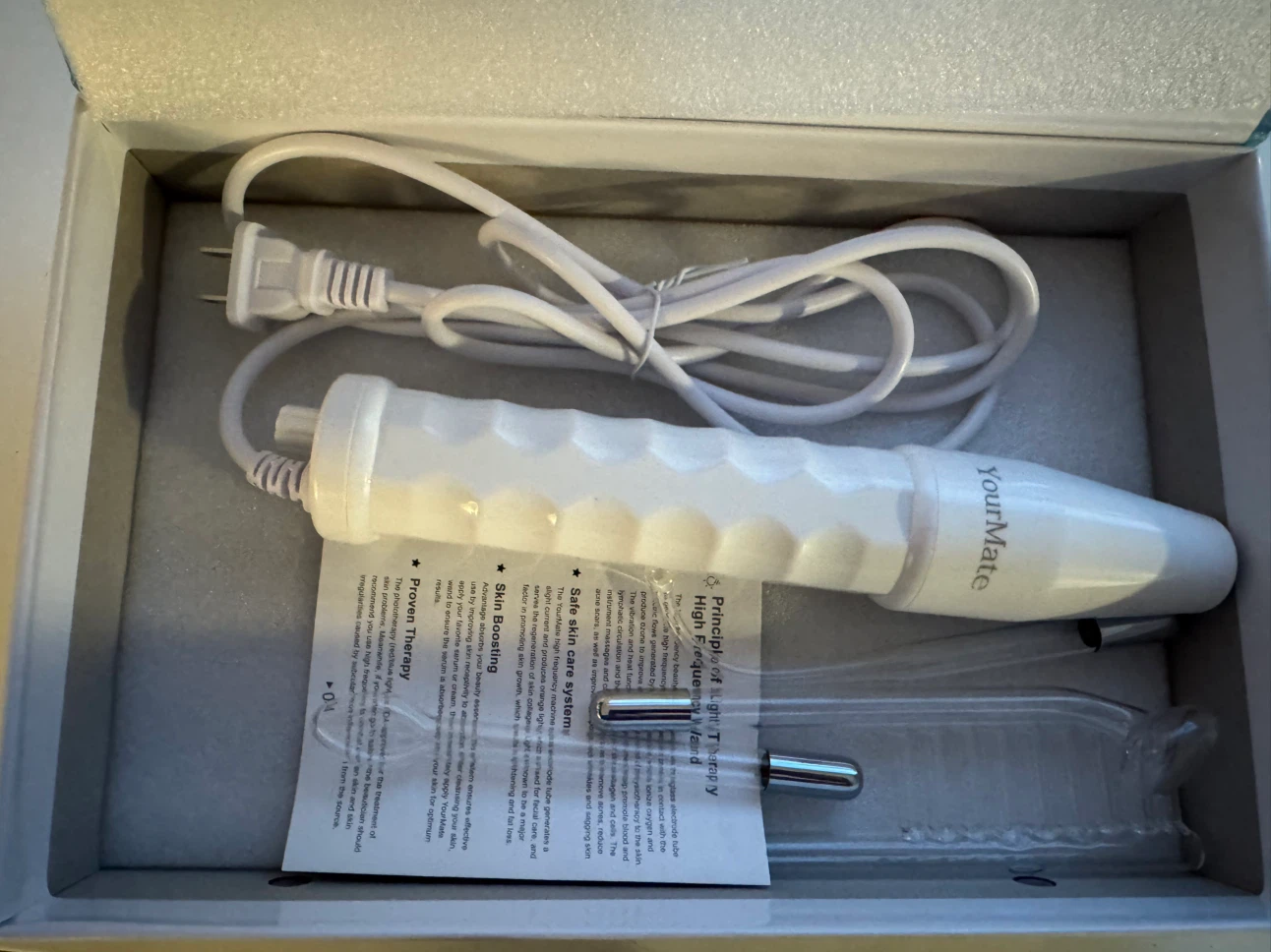 YourMate High Frequency Facial Light Therapy Wand - photo 2