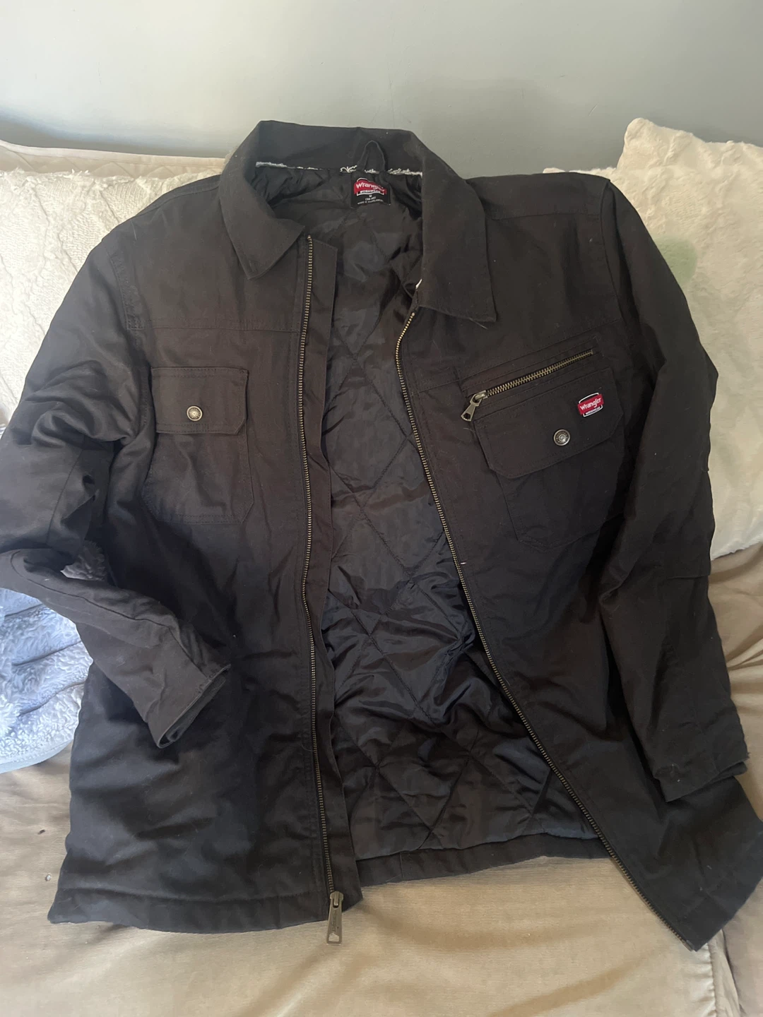 Wrangler Quilted Lined Work Jacket Black