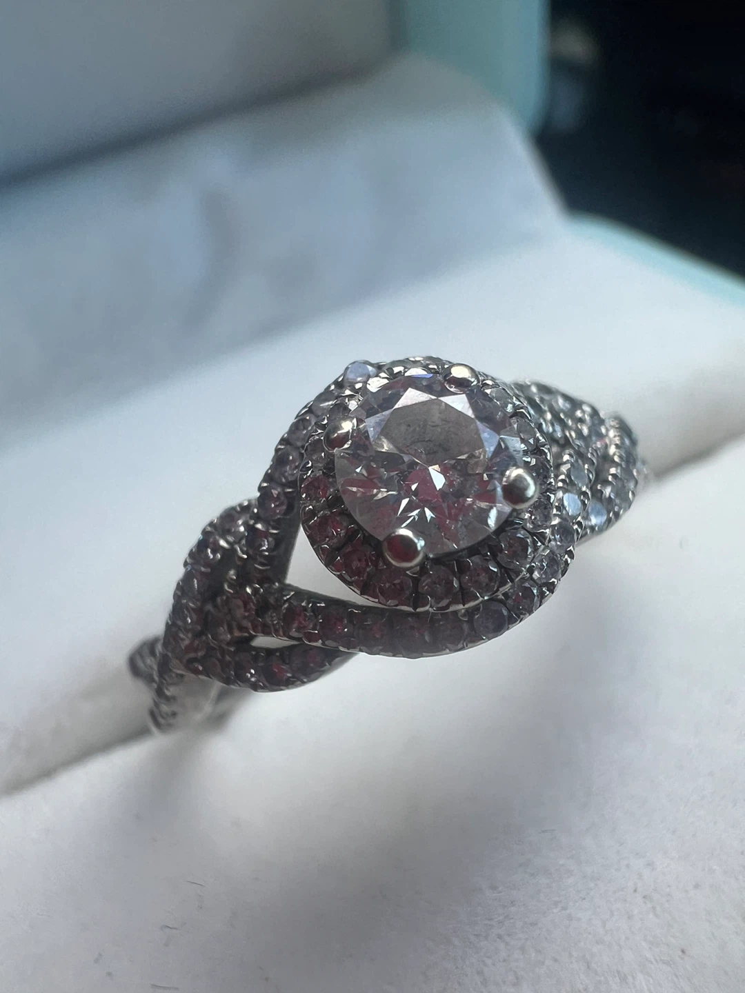 Michael Hill 14K Diamond Halo Engagement Ring