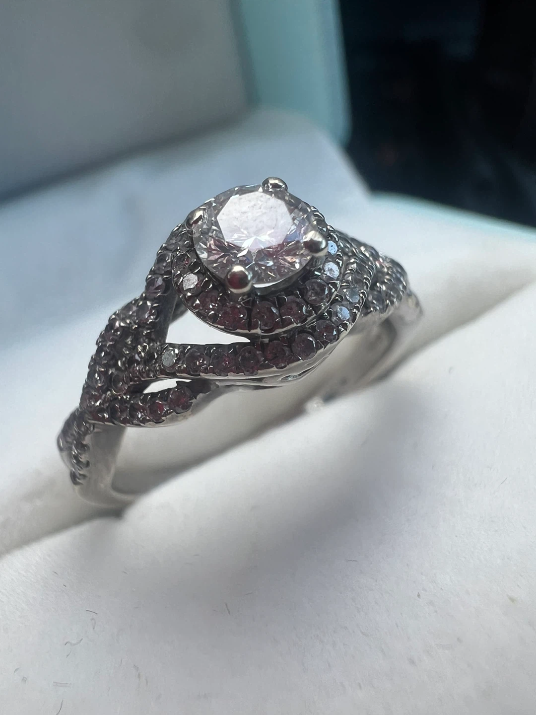 Michael Hill 14K Diamond Halo Engagement Ring - photo 2