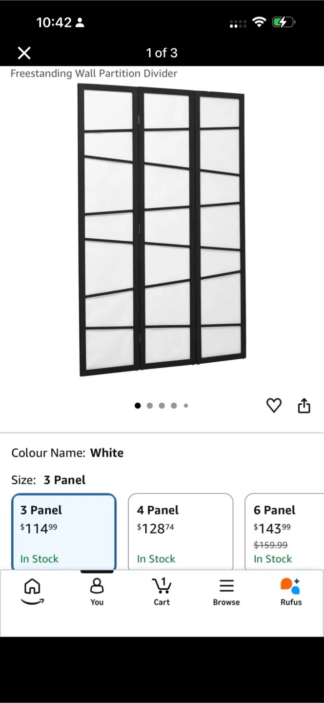HOMCOM 3-Panel Folding Privacy Screen - photo 5