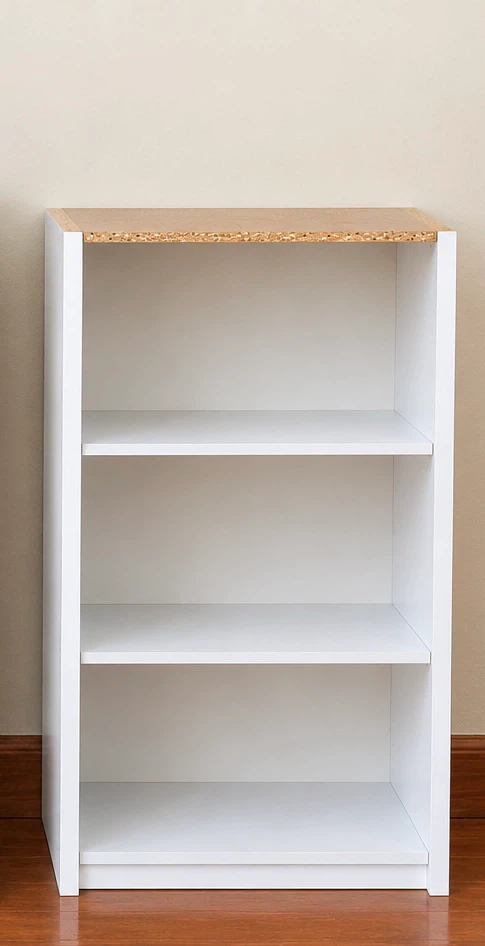 White 3-Shelf Bookcase