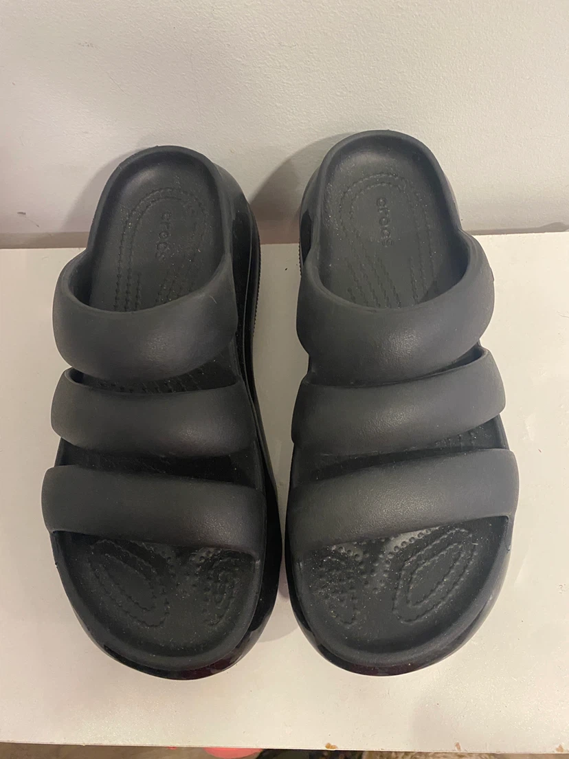 Crocs Platform Slides Black
