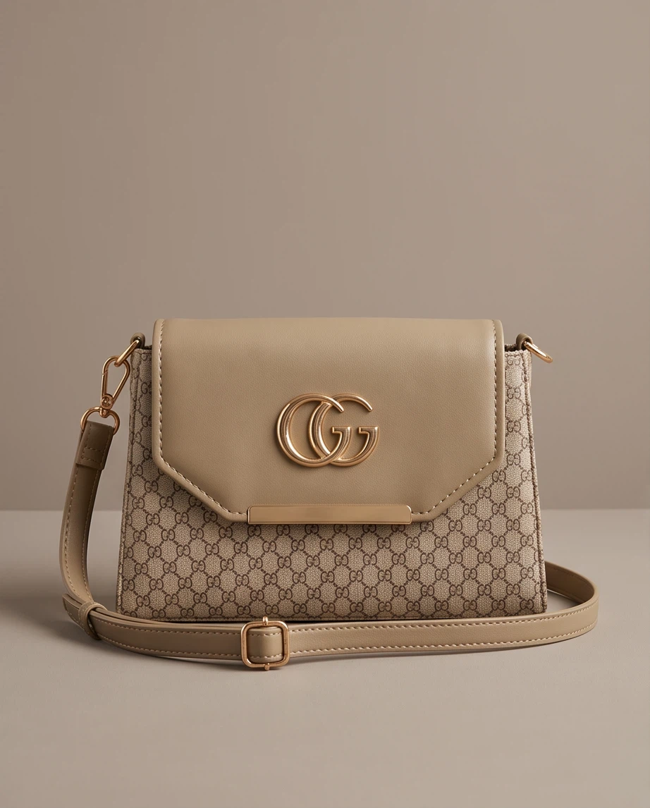 Gucci GG monogram and LV shoulder bag