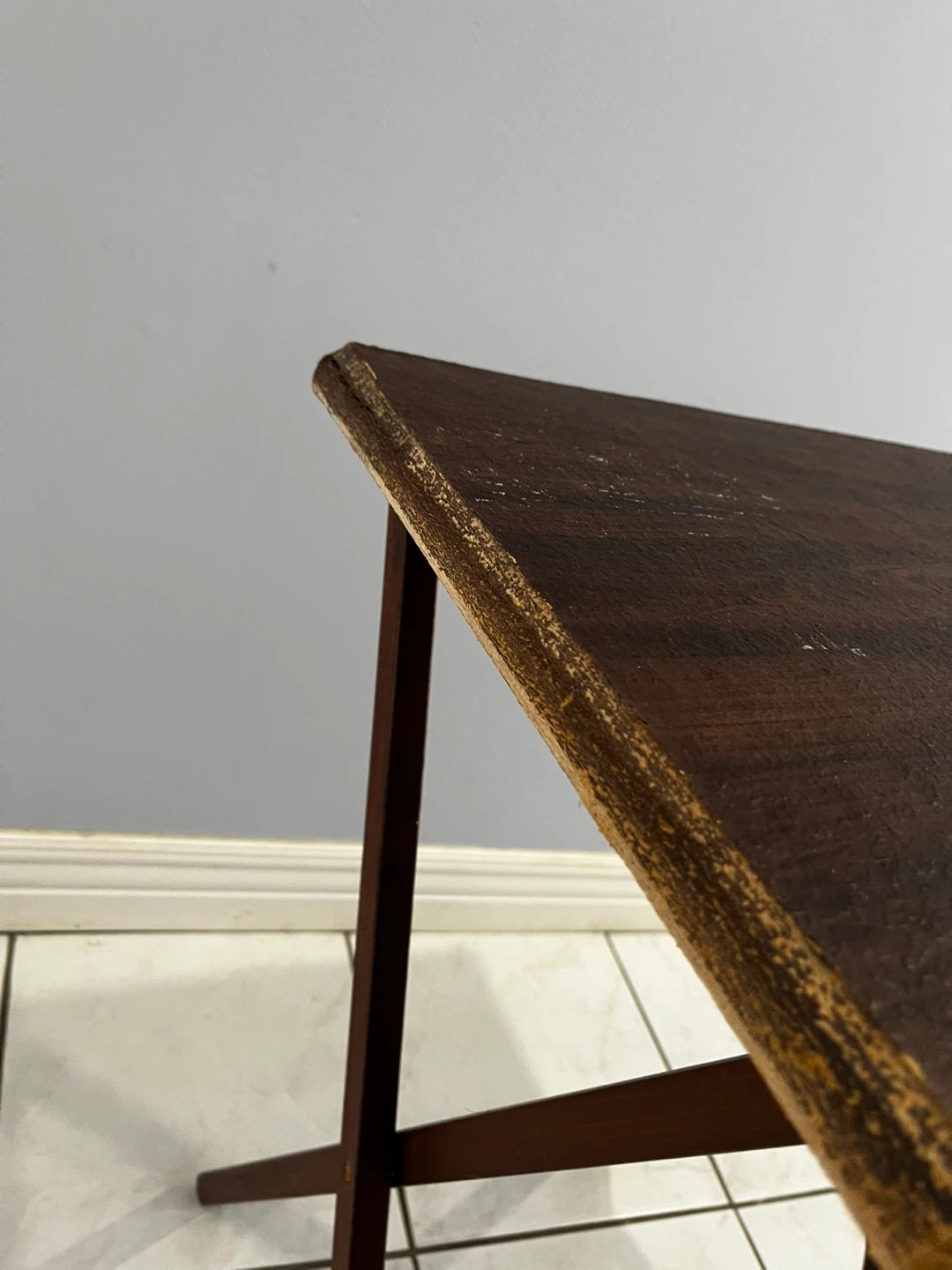 2 Collapsible Wooden TV Tray Table - photo 2