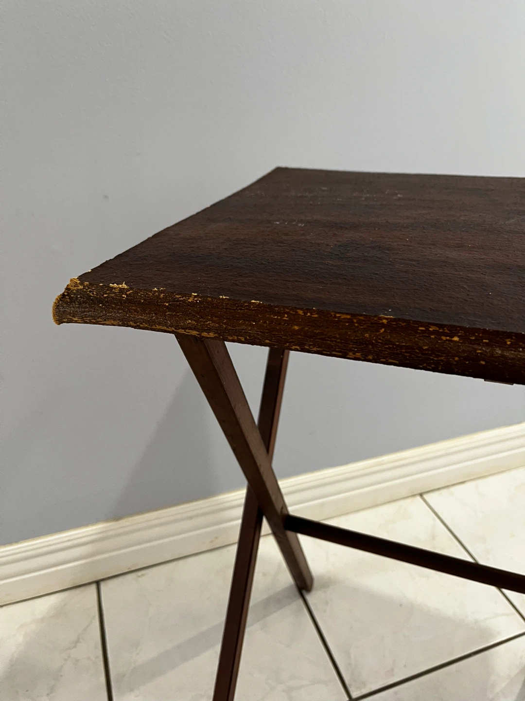 2 Collapsible Wooden TV Tray Table - photo 4