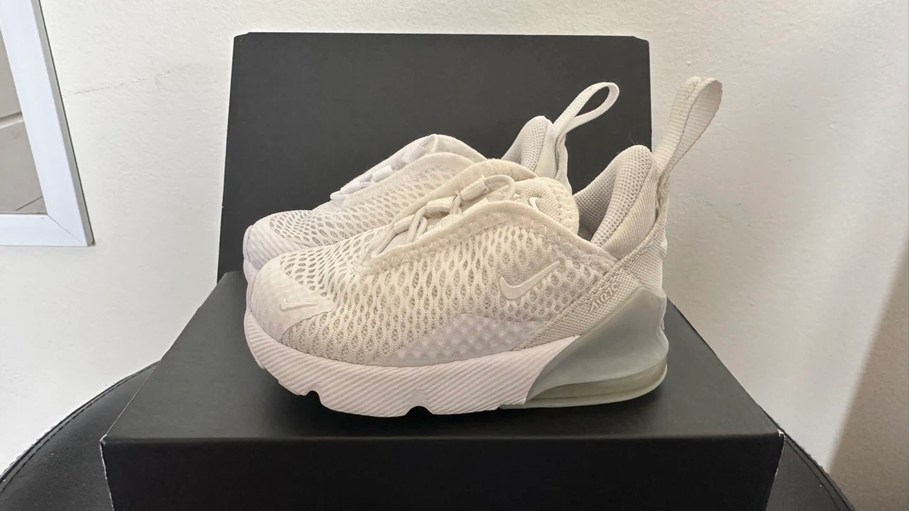 Nike Air Max 270 White Toddler Shoes Size 4C