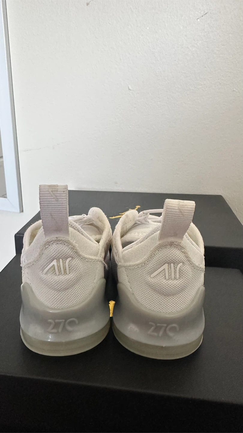 Nike Air Max 270 White Toddler Shoes Size 4C - photo 3