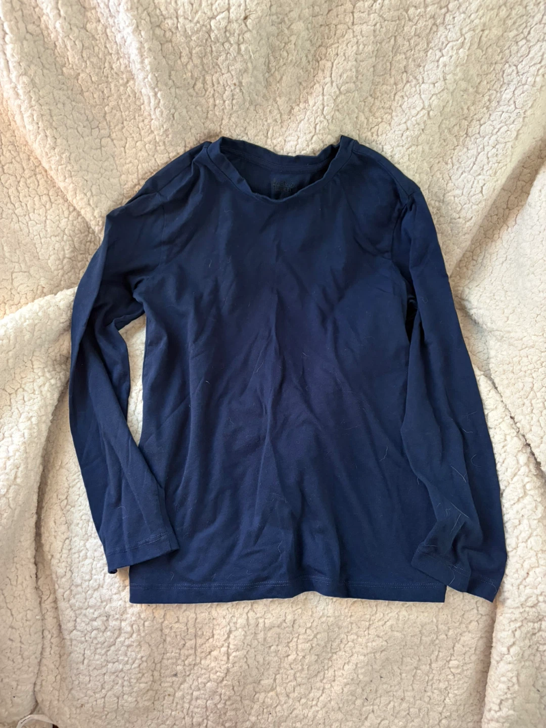 Roots & Threads Navy Long Sleeve Shirt Size L 10/12