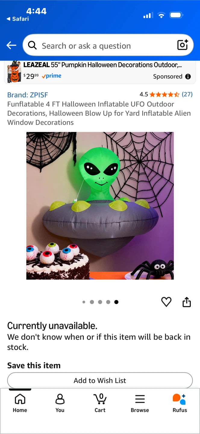 NEW 4 Ft Hanging Alien - photo 5