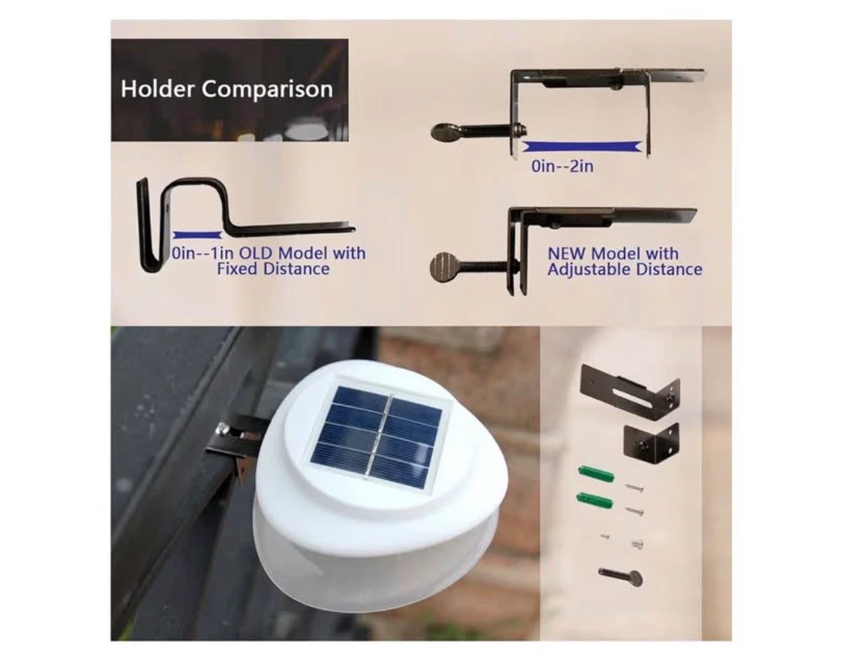 6 Pack Solar Gutter Lights – Outdoor Waterproof Lights