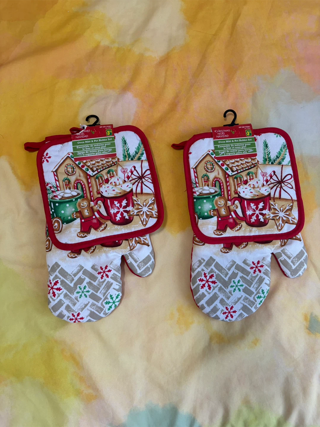 Christmas oven mitt & potholder - x2