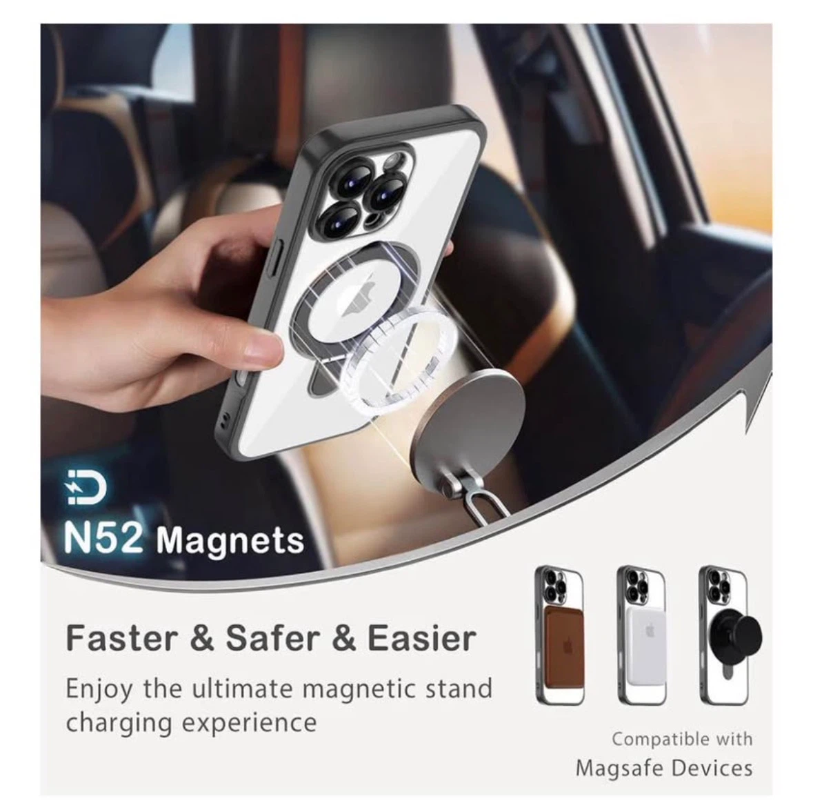 iPhone 16 Pro Magnetic Case with Ring Stand - photo 3