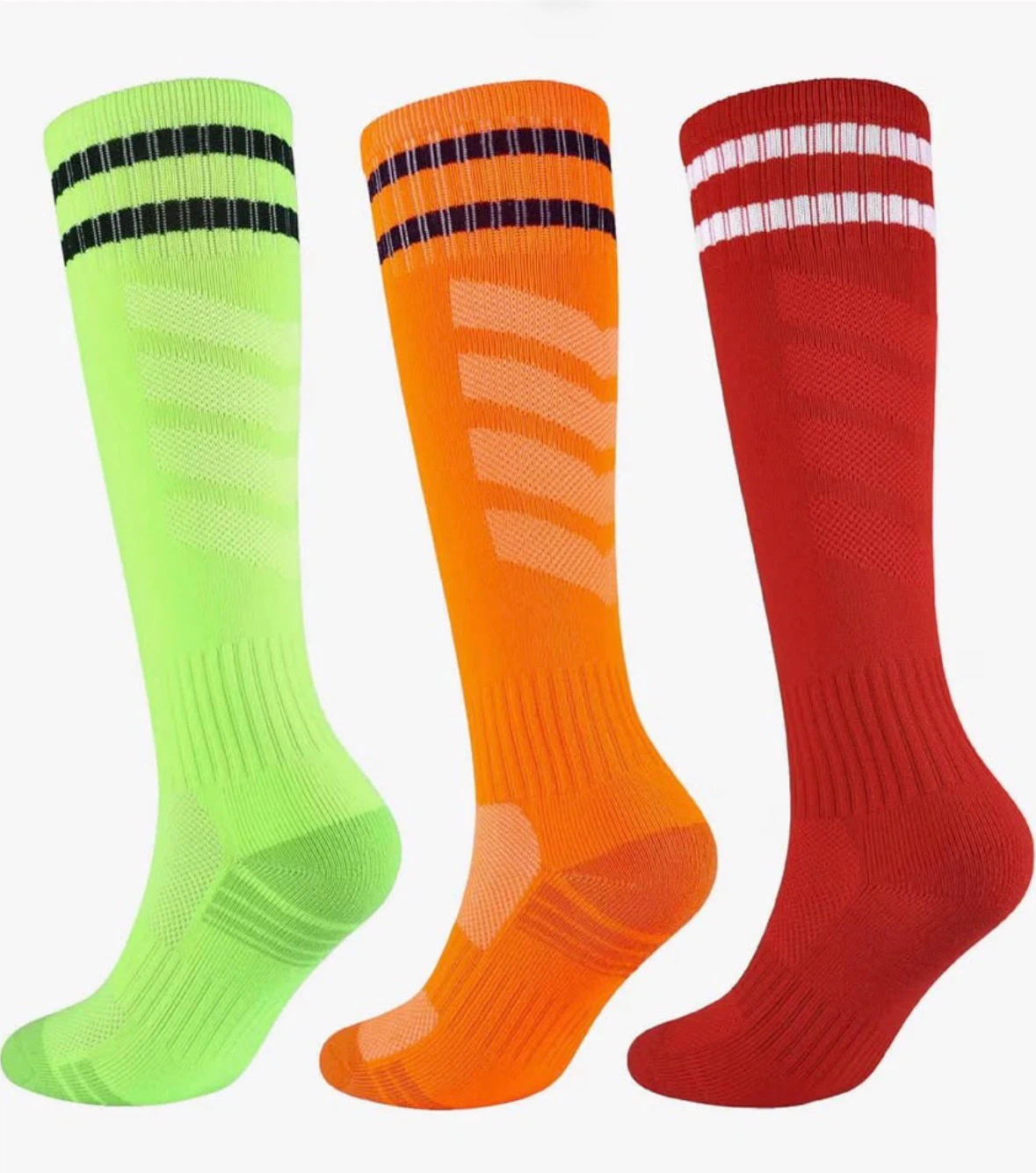 3 Pack Kids Knee High Soccer Socks