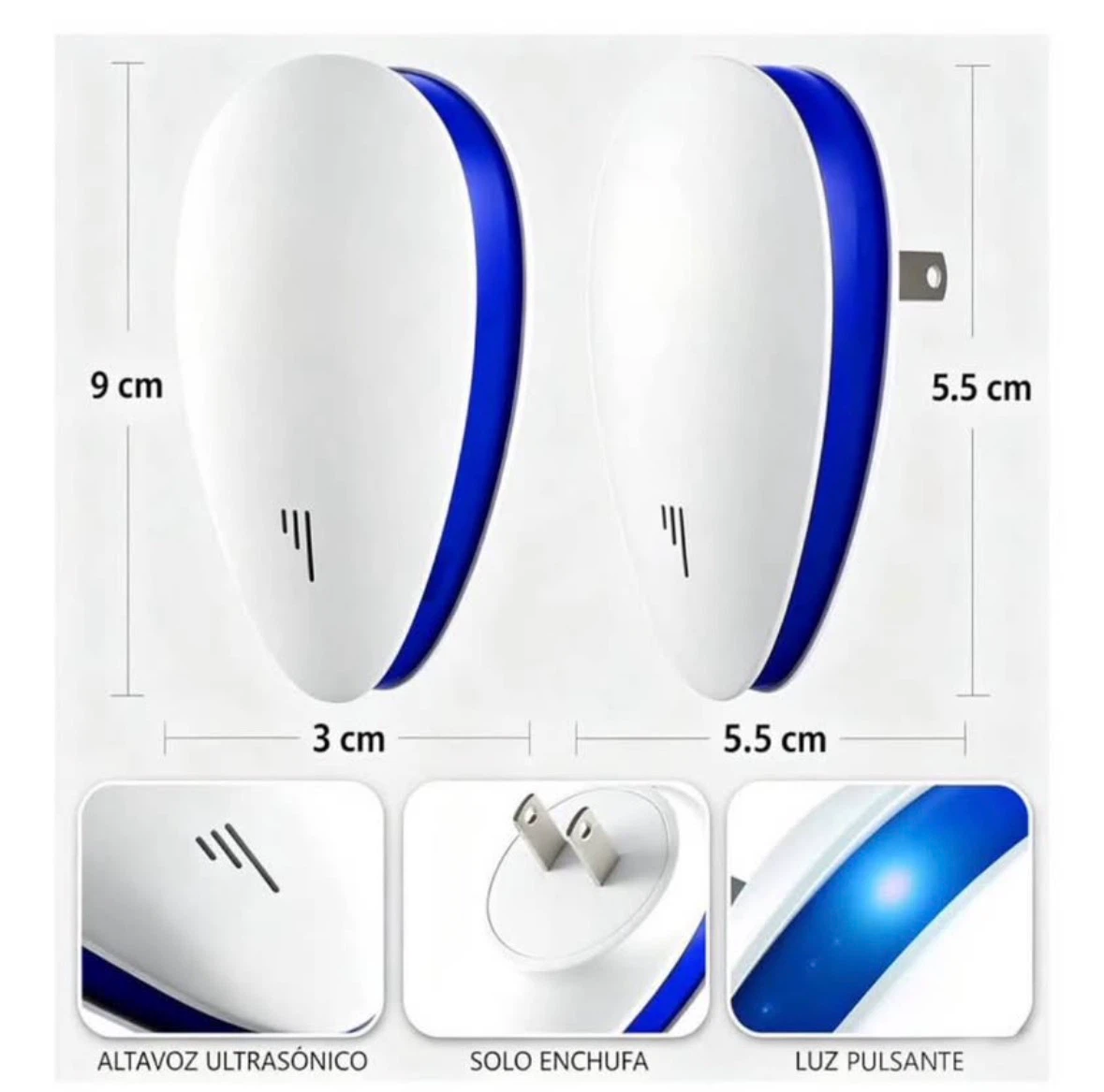 2 Pack Ultrasonic Pest Repellers – Plug In