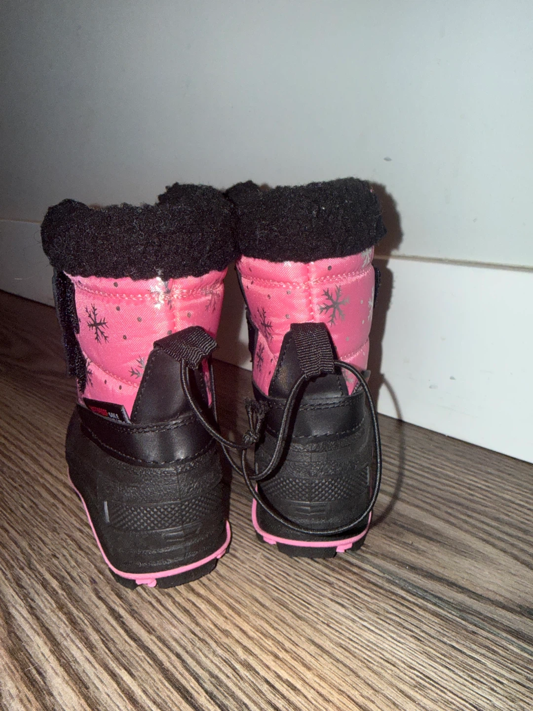 Pink and Black Winter Boots Size 8 - photo 2