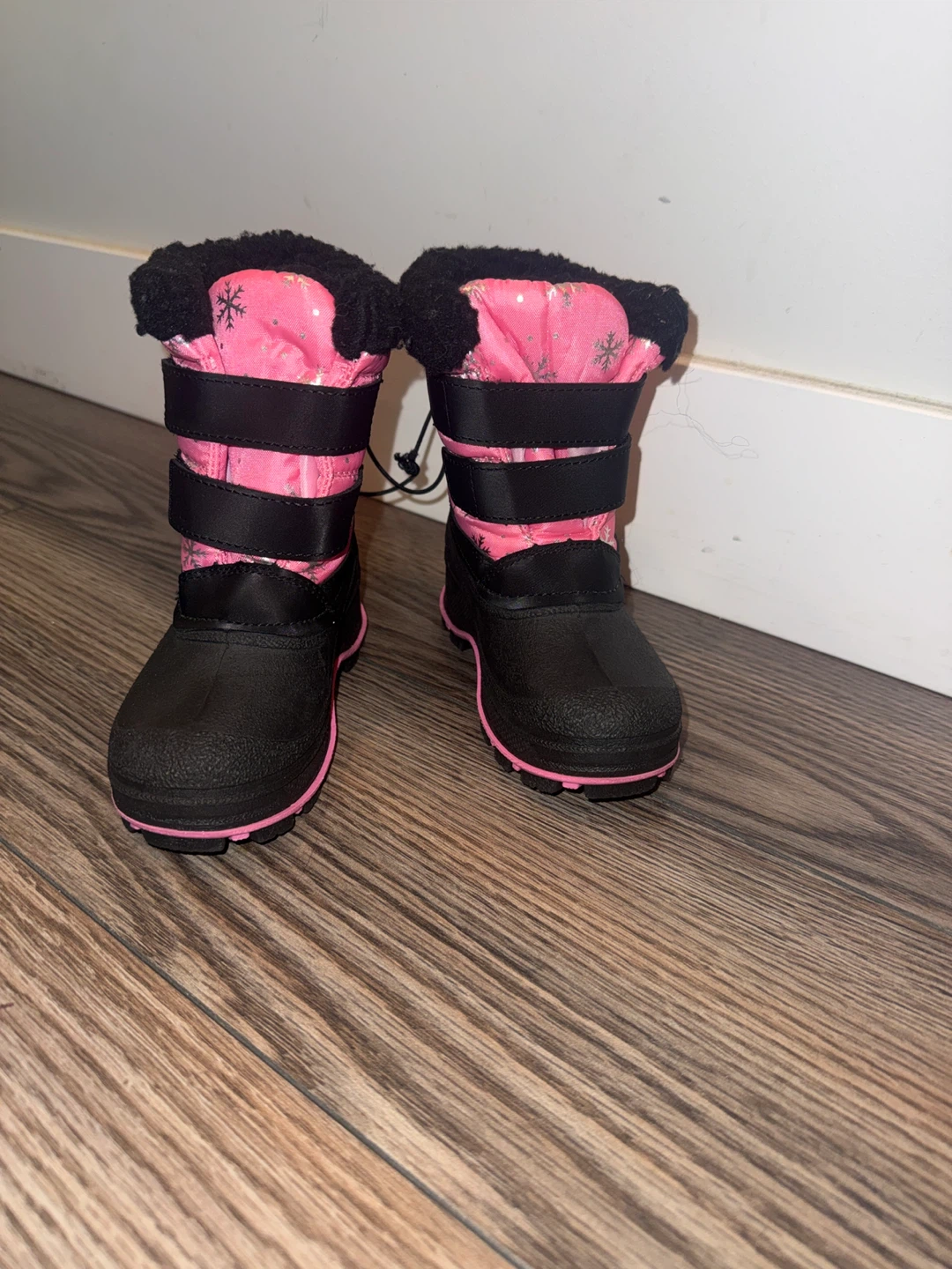 Pink and Black Winter Boots Size 8 - photo 3