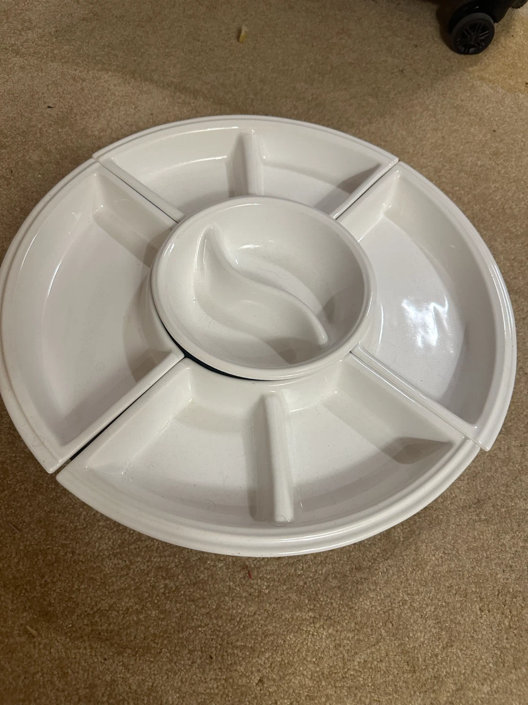 Rotating Ceramic Appetizer Serving Platter