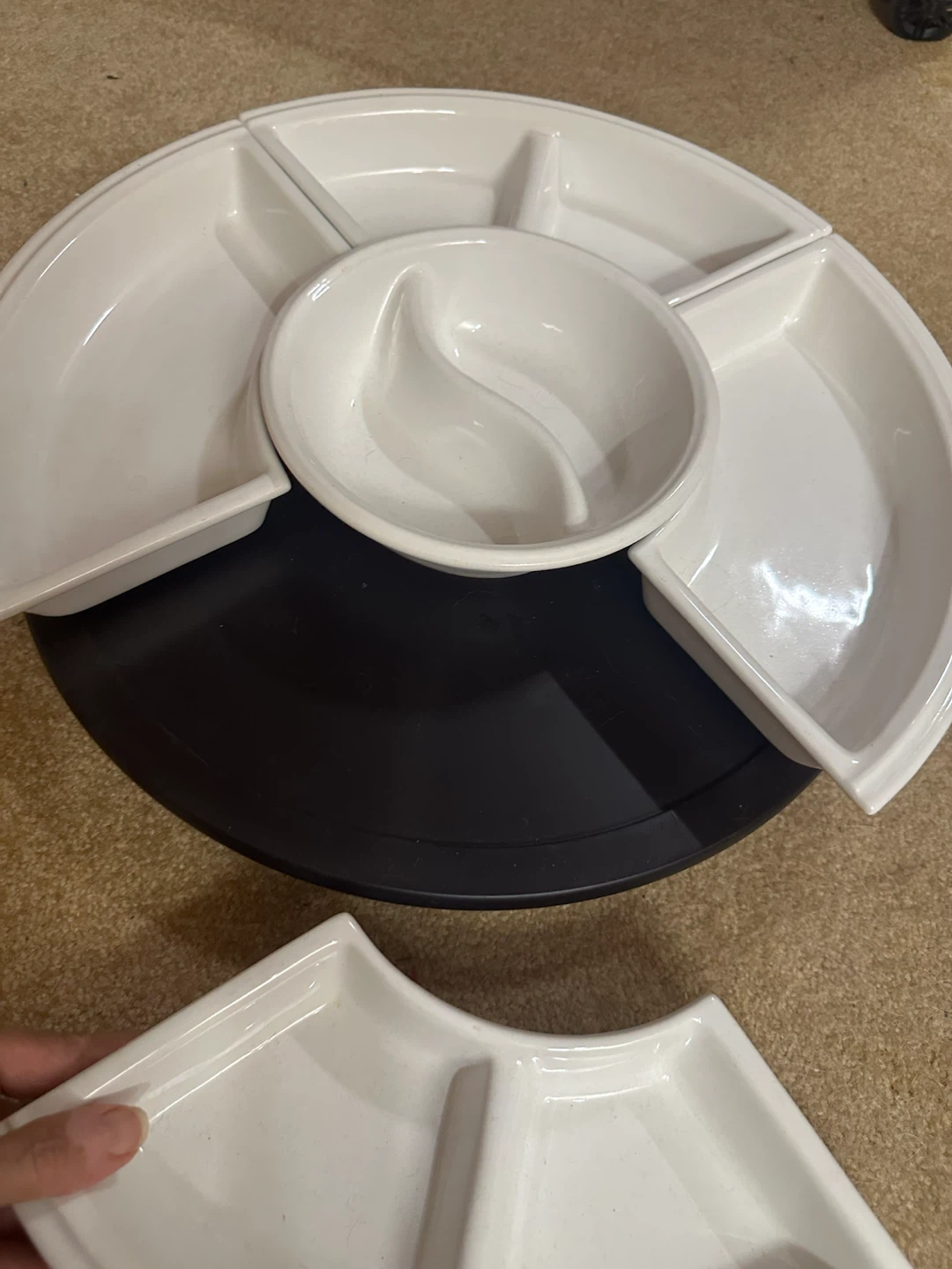 Rotating Ceramic Appetizer Serving Platter - photo 2