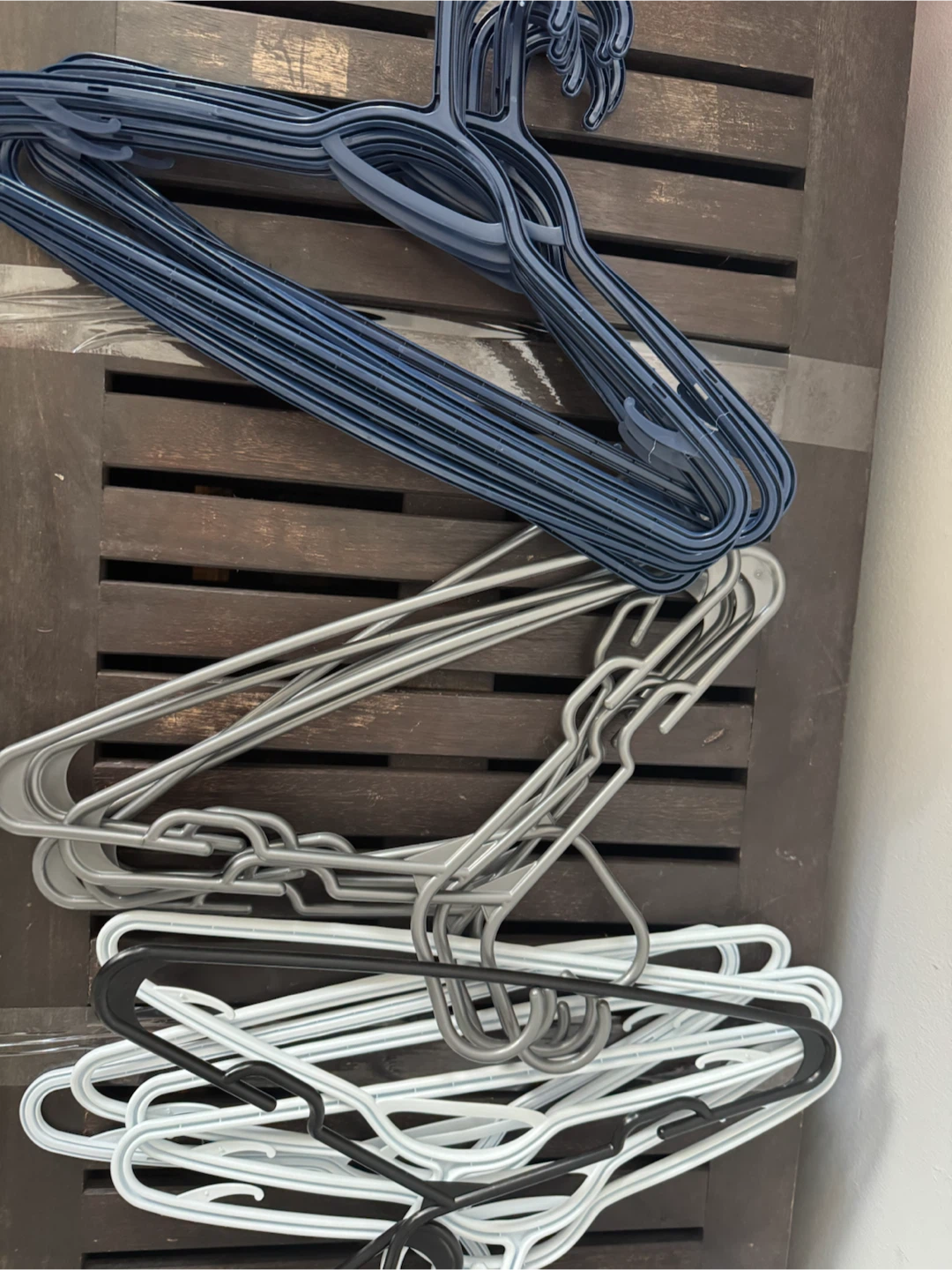 Assorted Plastic Clothing Hangers