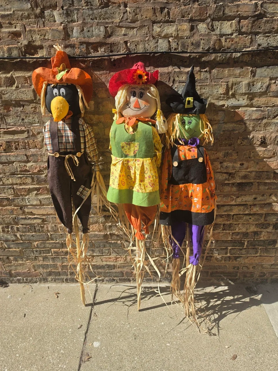 Set of 3 Fall and Halloween Scarecrow Decorations
