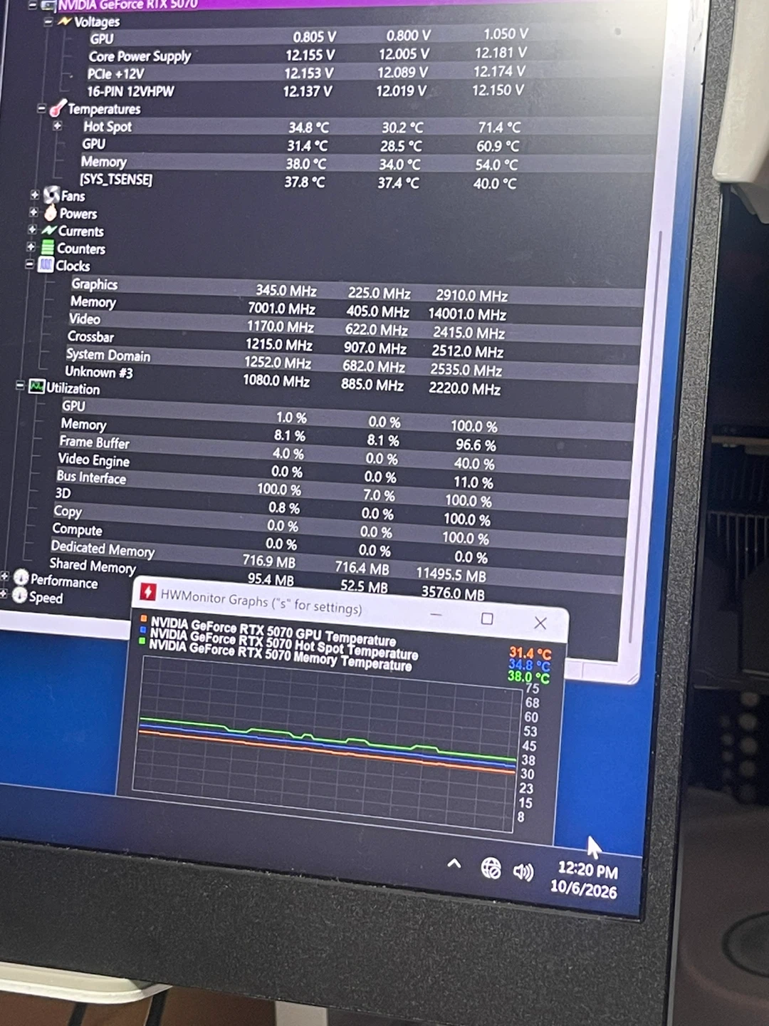ASUS RTX 5070 OC TUF Gaming 12GB GPU Graphics Card - photo 2