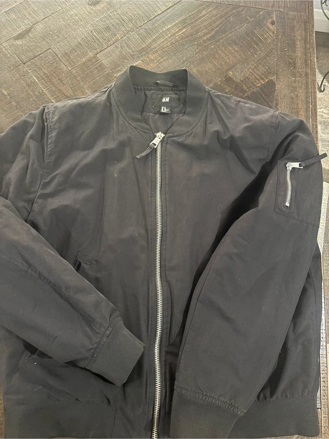 H&M Black Bomber Jacket XL - photo 2
