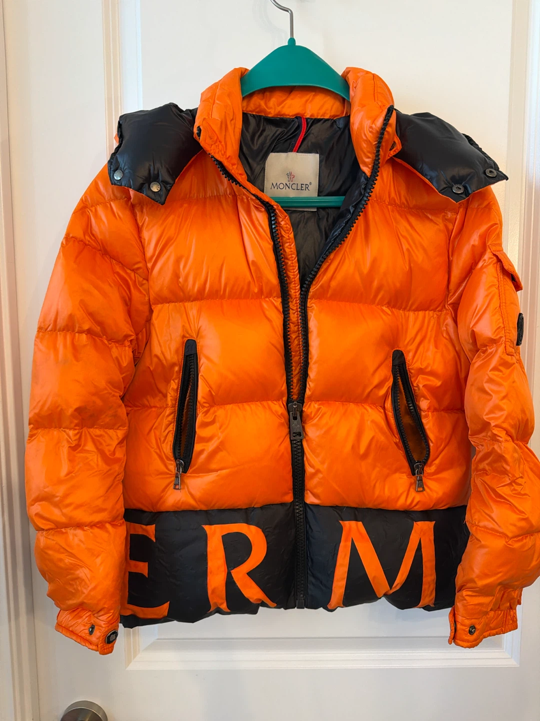 Moncler Orange Puffer Jacket - photo 3