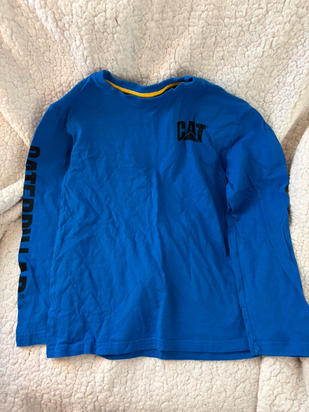 Caterpillar Kids Long Sleeve Shirt Blue