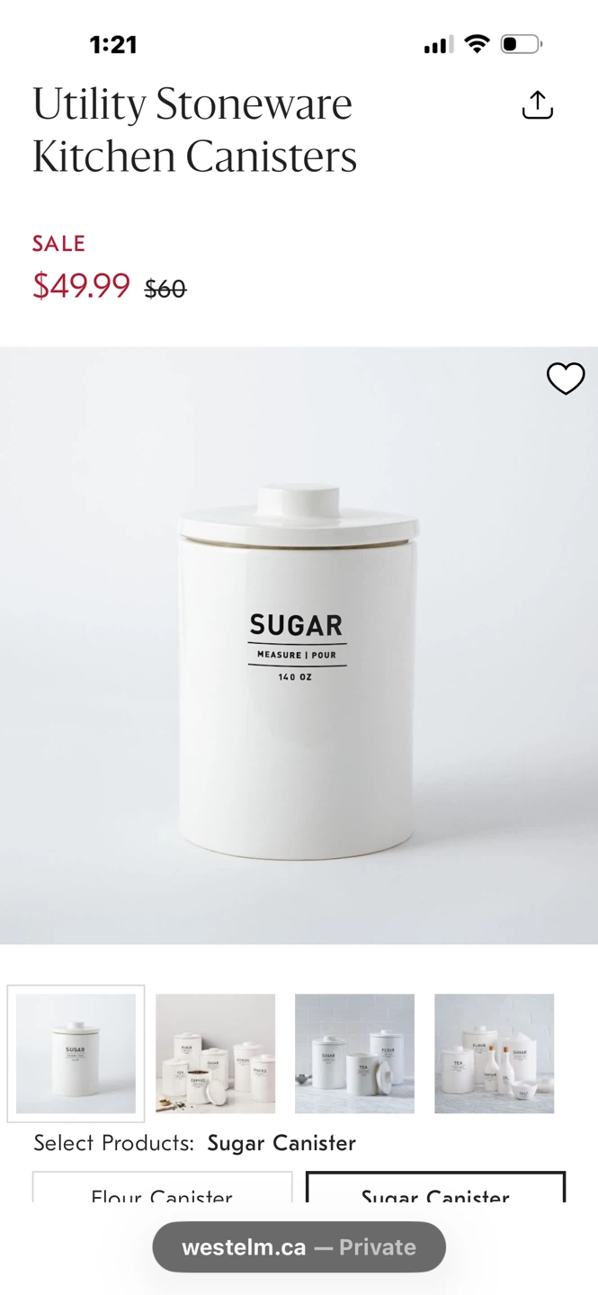 West Elm Utility Stoneware Kitchen Canisters - photo 2
