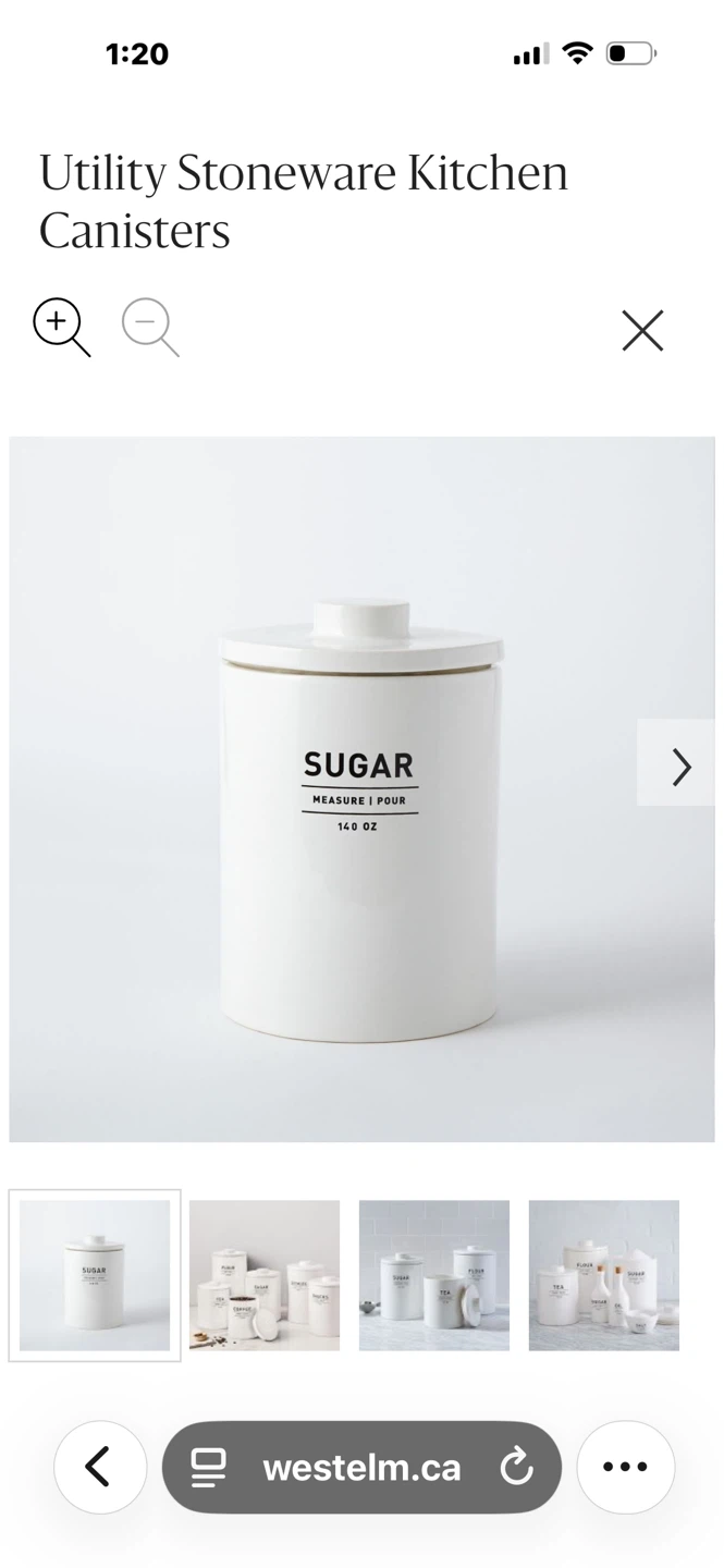 West Elm Utility Stoneware Kitchen Canisters - photo 3