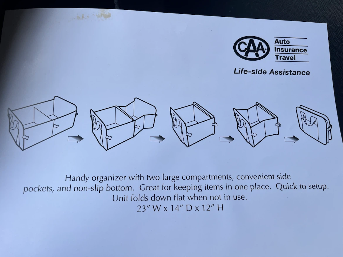 CAA Collapsible Car Trunk Organizer - photo 4
