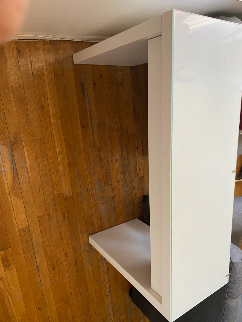 IKEA Malm White Desk with Glass Top