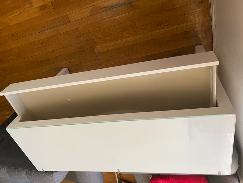 IKEA Malm White Desk with Glass Top - photo 2
