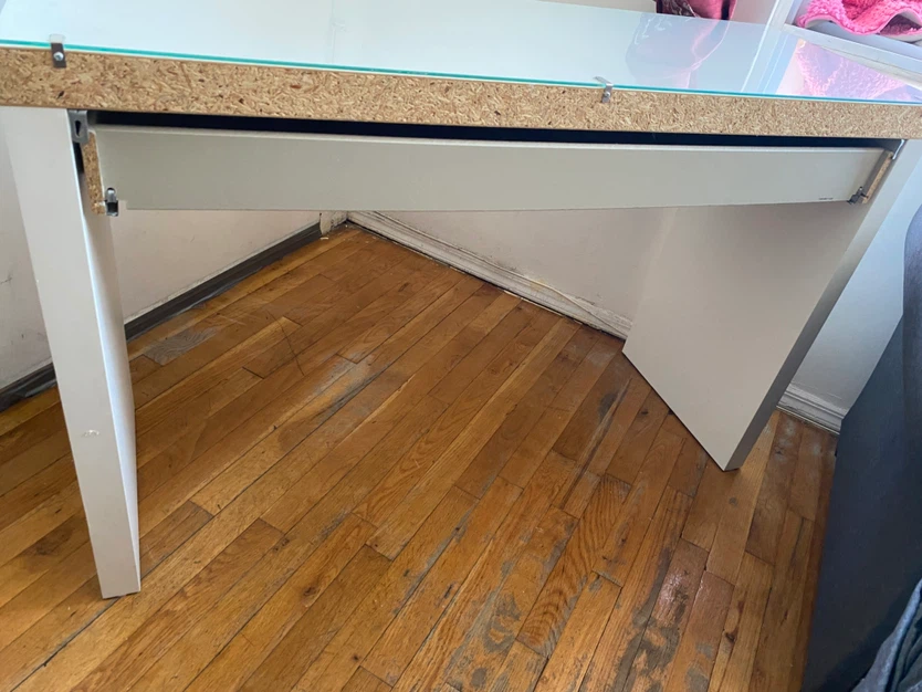 IKEA Malm White Desk with Glass Top - photo 4