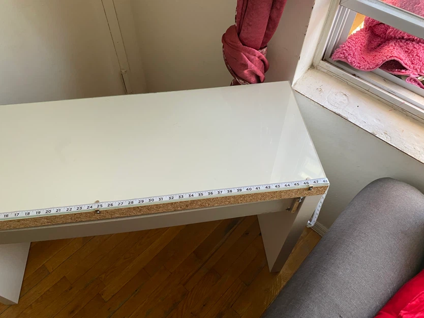 IKEA Malm White Desk with Glass Top - photo 5