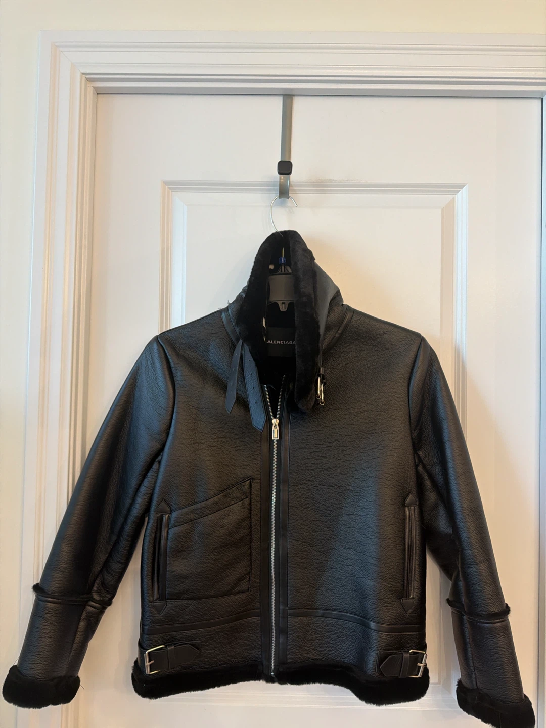 Balenciaga Black Leather Jacket - photo 2