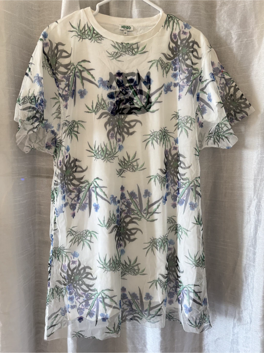 Kenzo Paris floral mesh t-shirt, size M