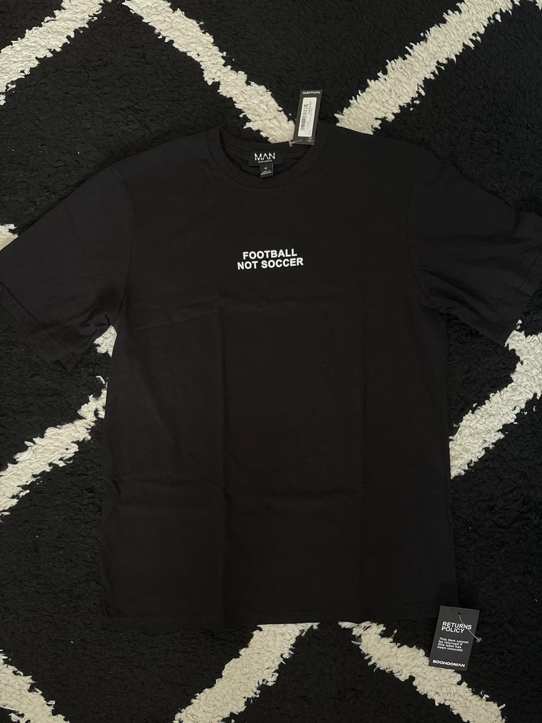 BoohooMAN Football Not Soccer T-Shirt