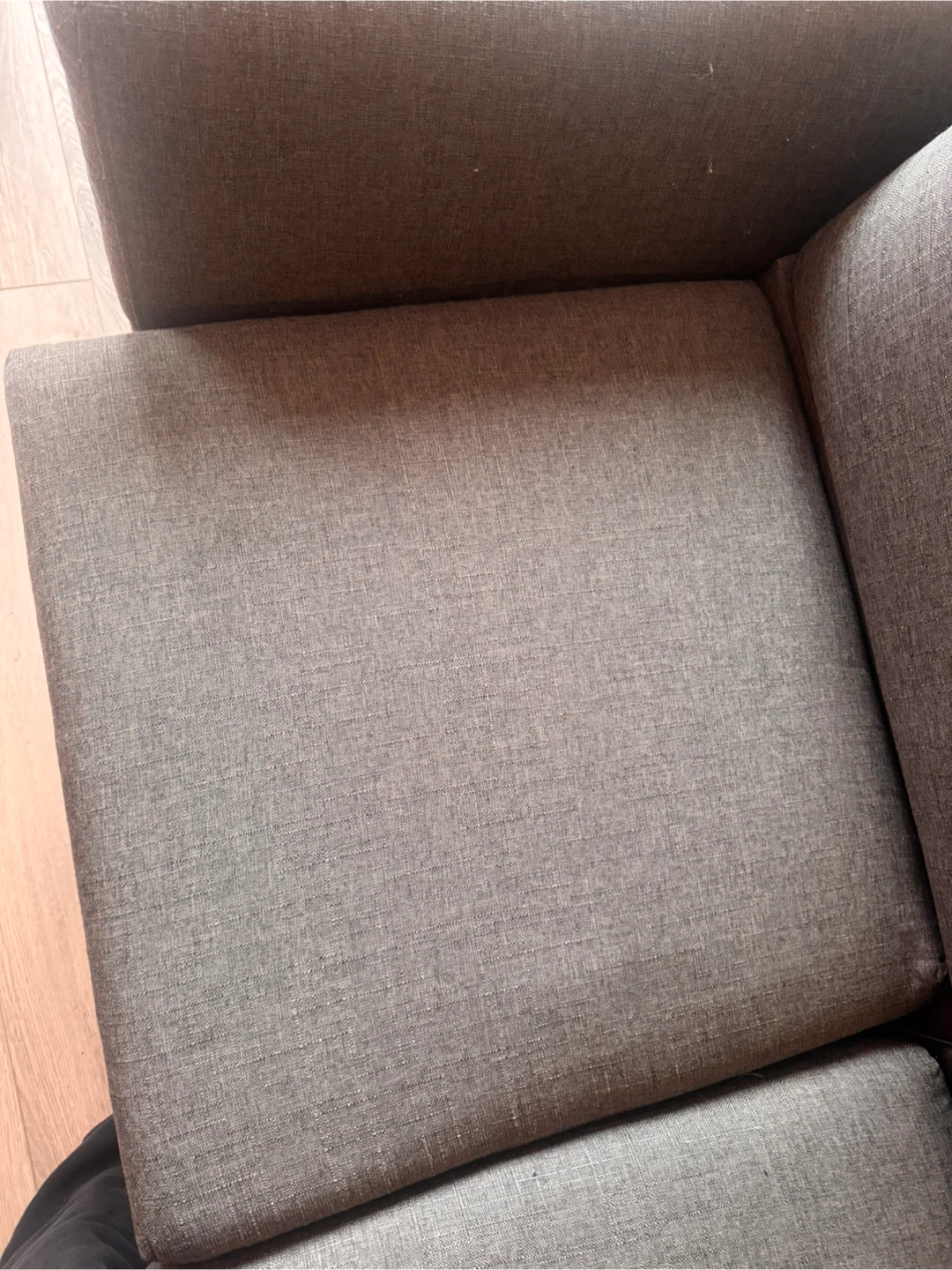Grey Fabric Sofa with Ottoman - photo 2