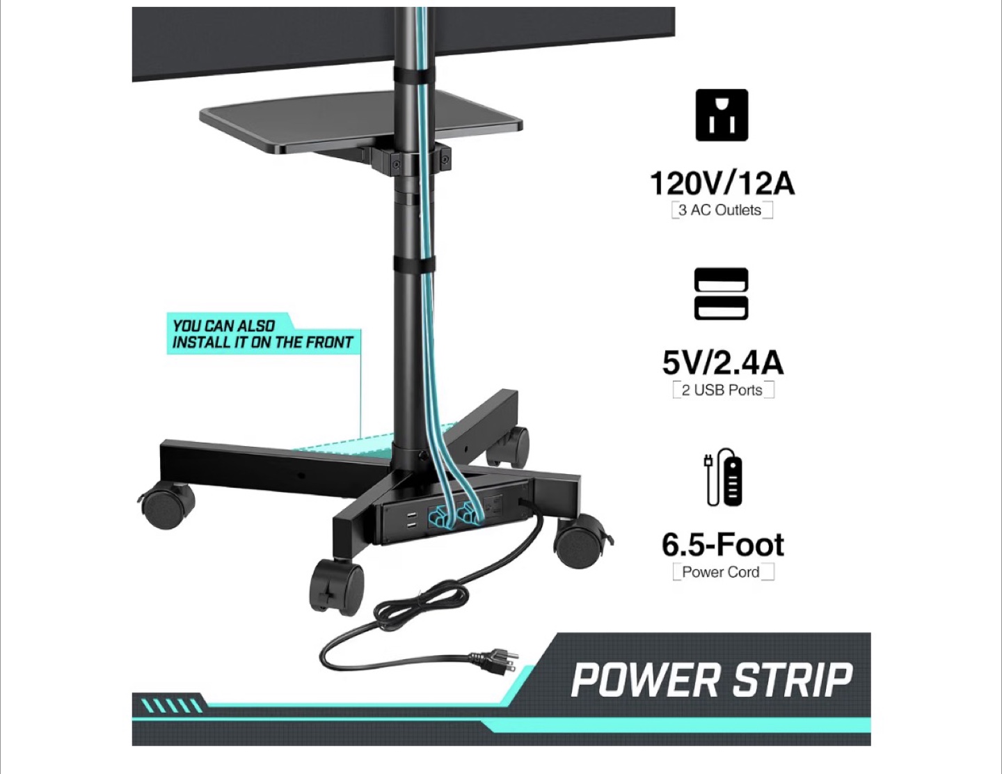 Greenstell Mobile Rolling TV Stand - photo 3