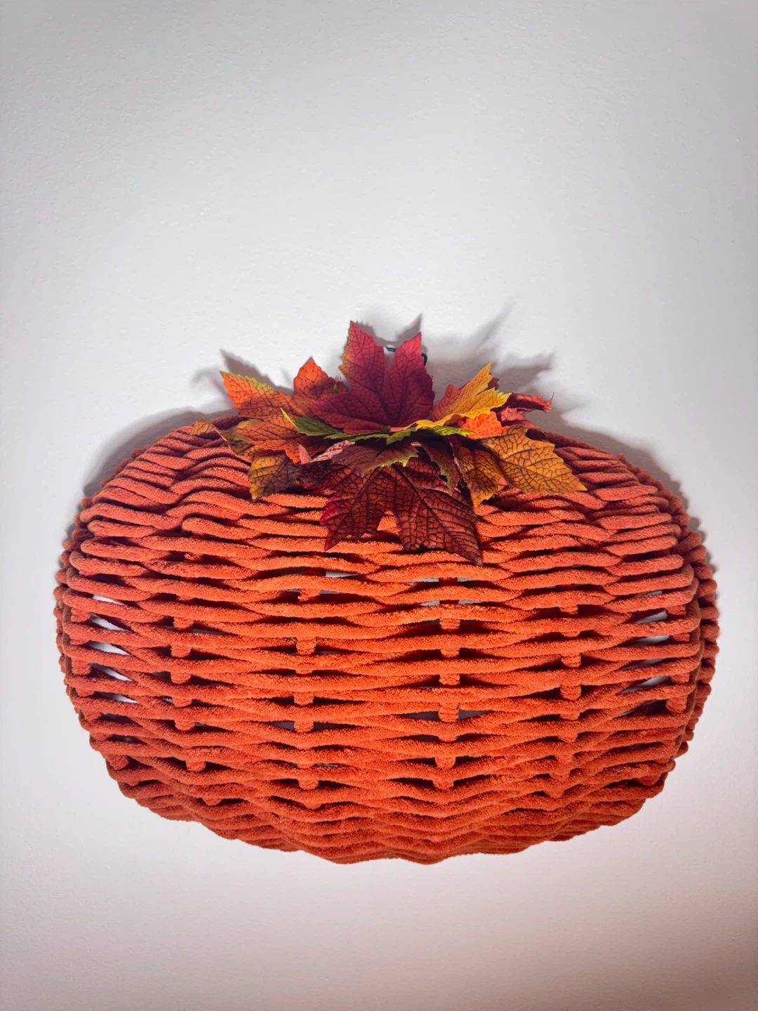 Woven Orange Pumpkin Wall Decor - photo 2