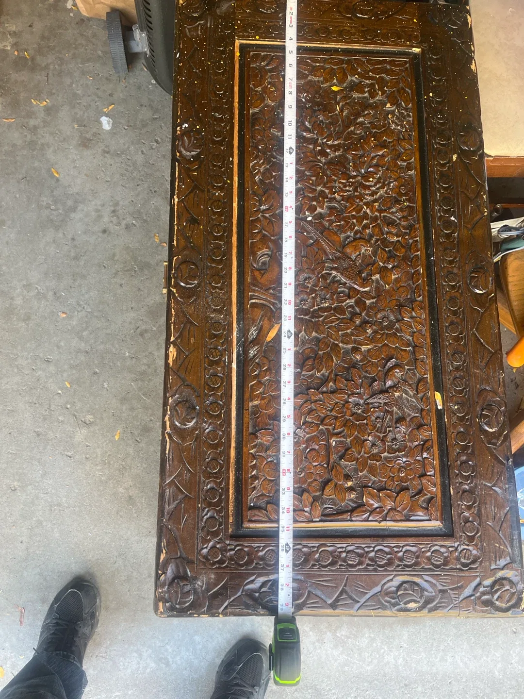 Ornate Carved Wooden Storage Chest