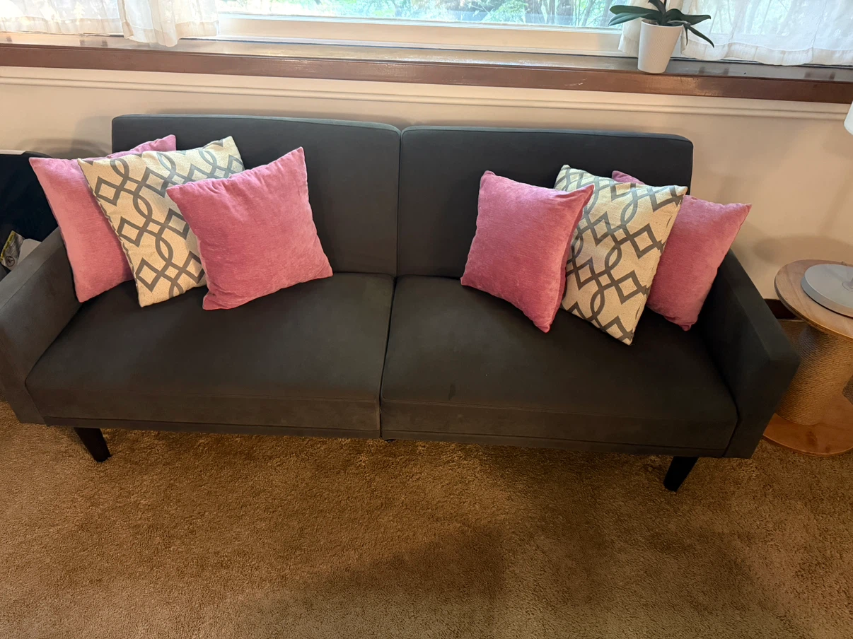 Gray Convertible Sofa Bed