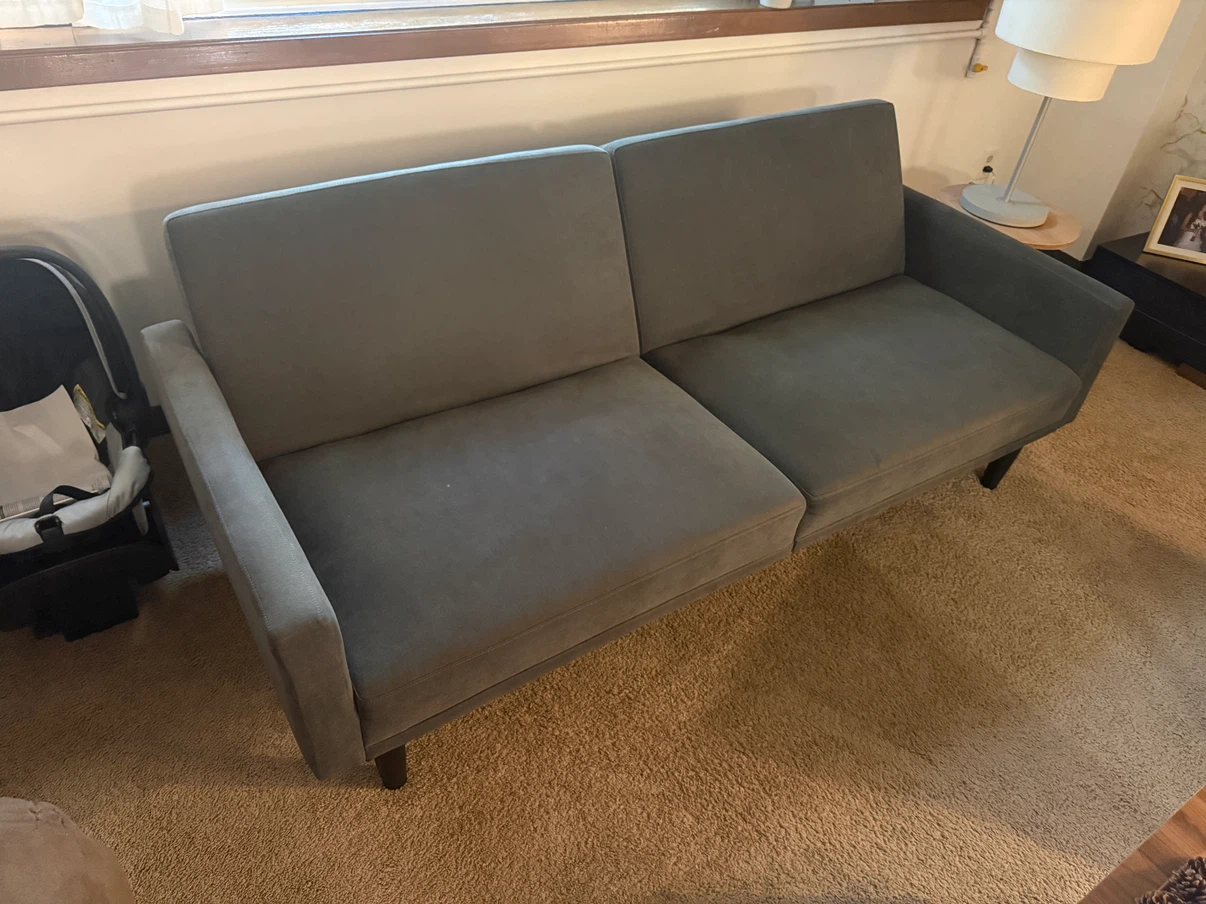 Gray Convertible Sofa Bed - photo 2