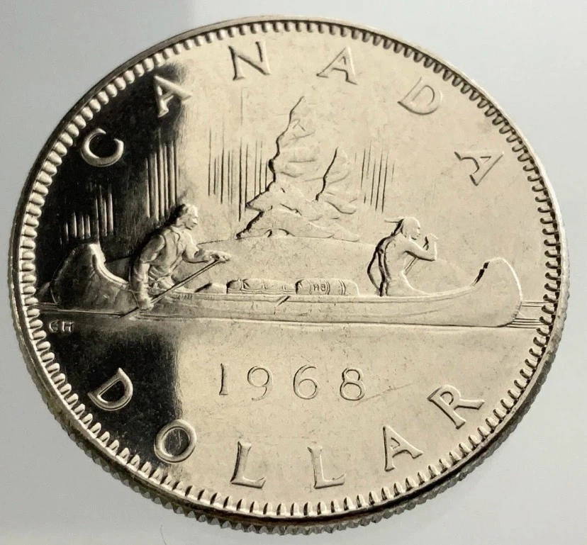 1968 Canadian Voyageur Silver Dollar