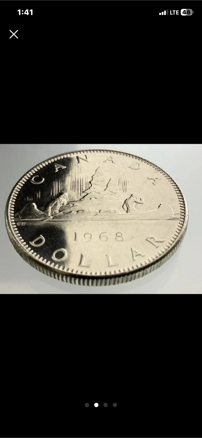 1968 Canadian Voyageur Silver Dollar - photo 4