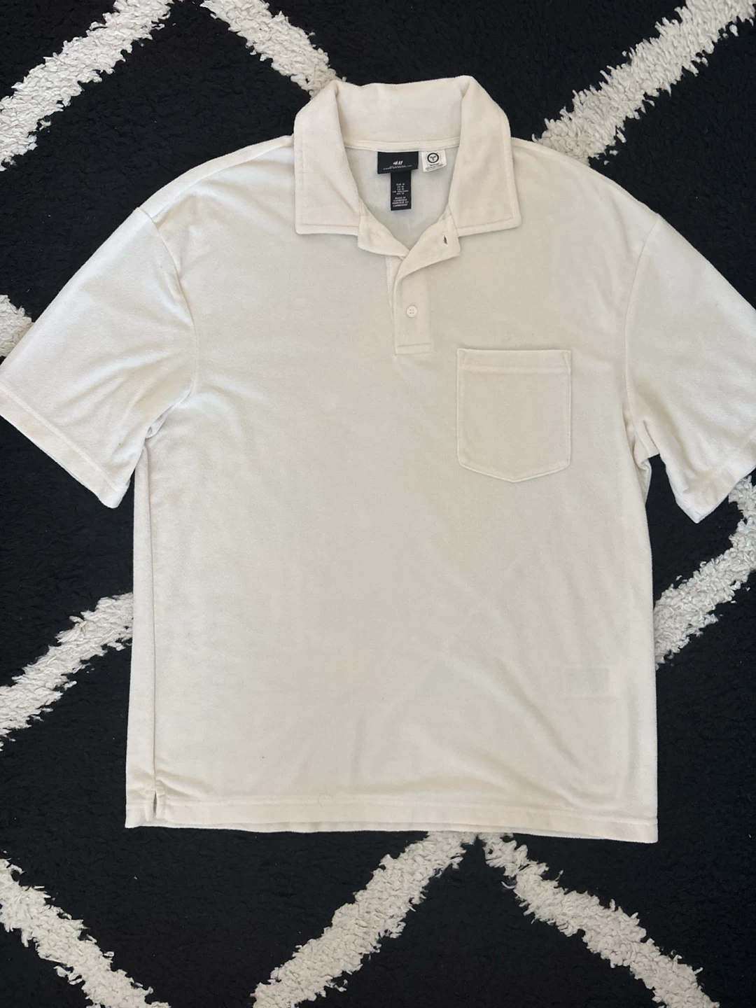 H&M Terry Cloth Towelling Polo and Shorts Set - photo 2
